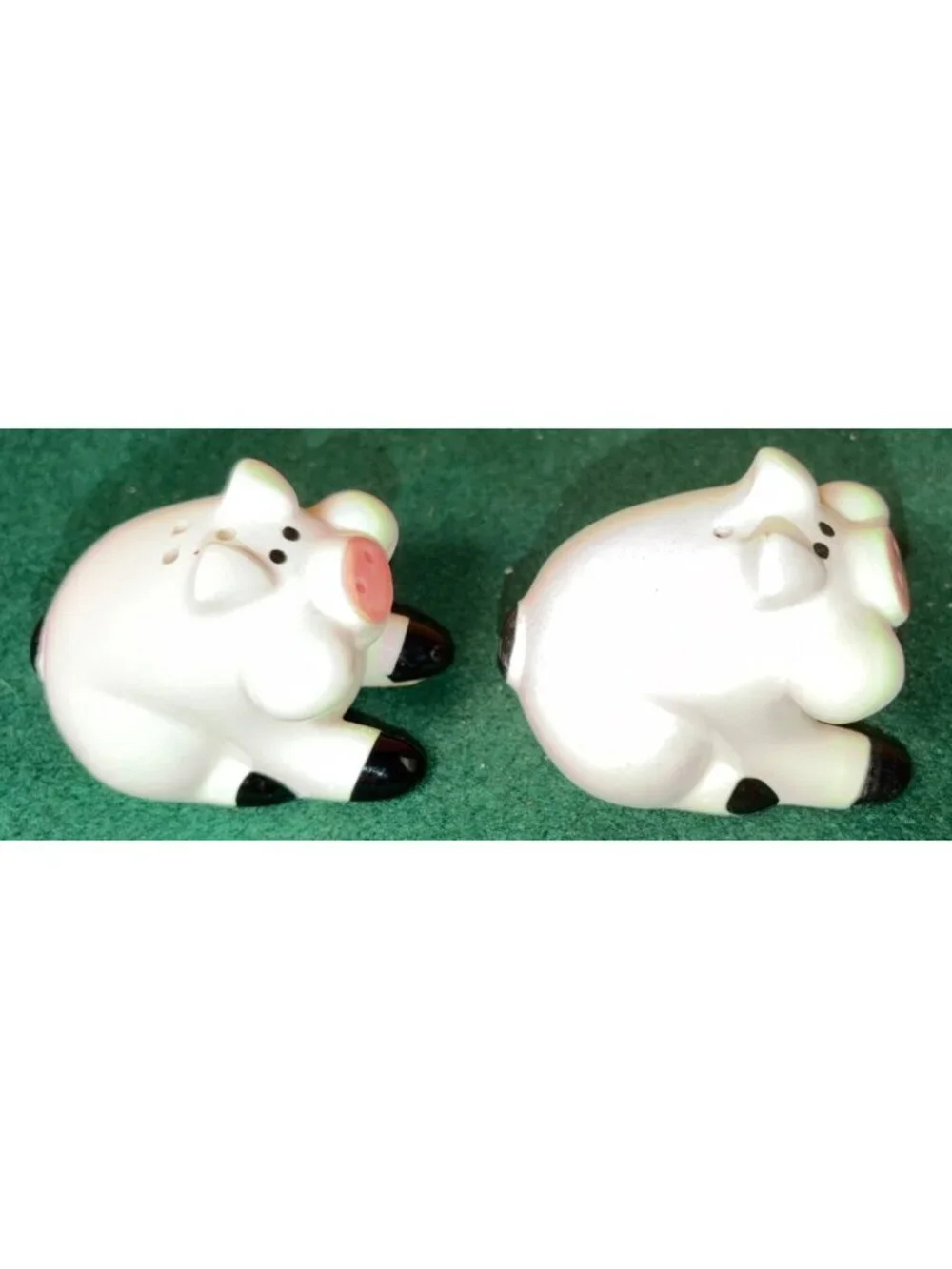 VTG Ron Gordon Designs Pig Salt & Pepper Shakers Ceramic White & Black Korea
